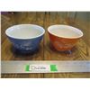 Image 1 : (2) Pyrex 750ml Bowls - Autumn Harvest Pattern & Blue Colonial Mist Pattern