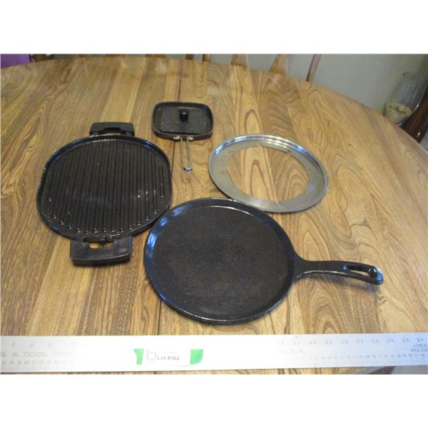 Cast Iron Griddle, Small Frying Pan, Enameled Crepe Pan