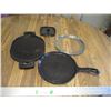 Image 1 : Cast Iron Griddle, Small Frying Pan, Enameled Crepe Pan