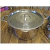 Image 2 : Large Stainless Steel Pot w/Steamer Basket & Lid