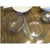 Image 5 : (3) Pourfect Pitchers of Varying Size, (2) Plastic Strainers & (3) Pyrex & Other Glass Mixing Bowls