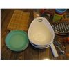 Image 2 : Various Kitchen Items - Dishes, Cheese Grater/Container, Plastic Cups, Tupperware Measuring Cups, Ba