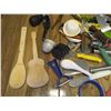 Image 2 : Various Kitchen Items - Knives, Tea Infusers, Garlic Press, Spatula, Wooden Spoons, Baster, Peelers,