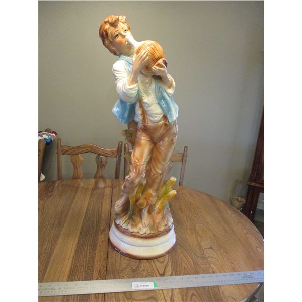 32" Boy w/Jug Statue (Wino) - Unmarked Some Chipping