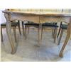 Image 5 : Vicraft "Elm" Wooden Kitchen Table w/20" Leaf & (4) Matching Chairs - Made in Canada
