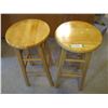 Image 1 : (2) 39" Tall Wooden Stools
