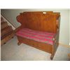 Image 1 : Sitting Bench (49" Long 40" Tall) w/Cushion & Storage Compartment