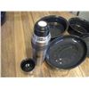 Image 4 : (2) Enameled Roaster Pans & Thermos