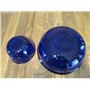 Image 3 : (2) Blue Glass Mixing Bowls