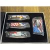 Image 2 : (4 pc) Collector Knife Set - Three Knives & Lighter