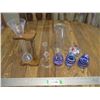 611  (4) Glass Paper Weights and Ale Glass or Vase w/Stand etc.