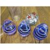 Image 2 : (4) Glass Paper Weights & Ale Glass or Vase w/Stand etc.