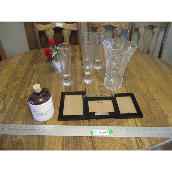 Ducks Unlimited Mini Jug, Vase, Pilsner Glasses, Class of 2010 Picture Frame