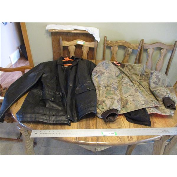 Hunting Coat & Retreat Leather Coat (Size 38/40)