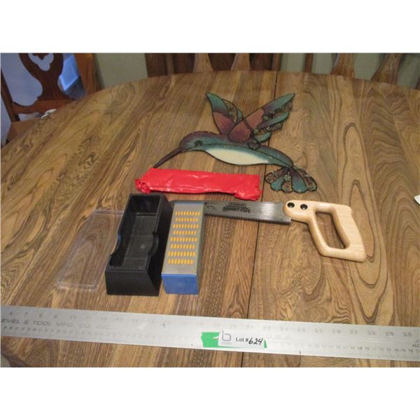 Stanley Saw, Bird Décor, Diamond Knife Sharpener