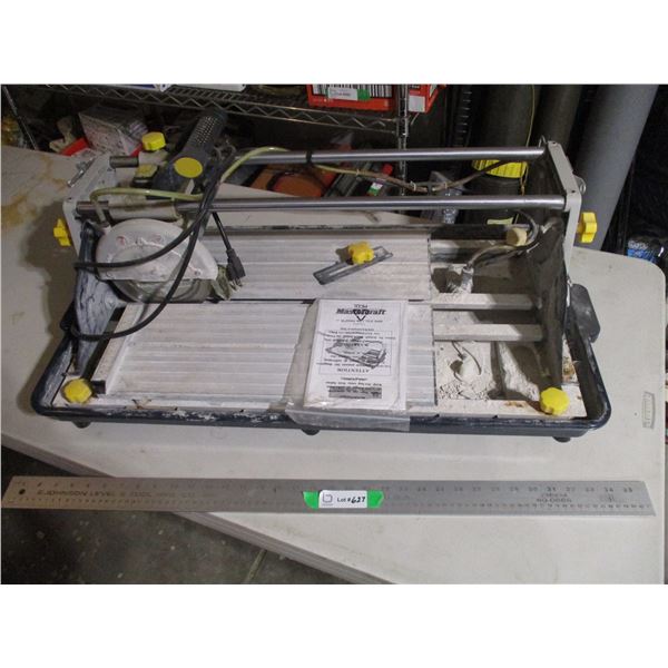 Mastercraft 7  Sliding Wet Tile Saw - 32  Long