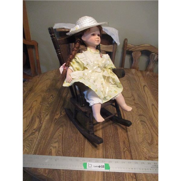17" Doll in Rocking Chair