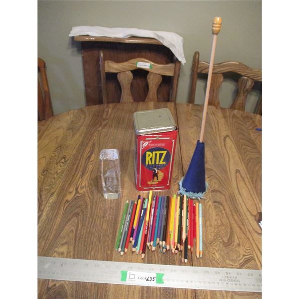 Pencil Crayons, Paperweight, Misc.