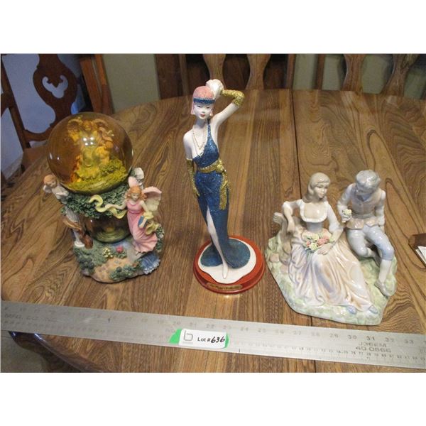 (3) Décor Items - Secret Treasure Figure + 2 Misc. Musical Items