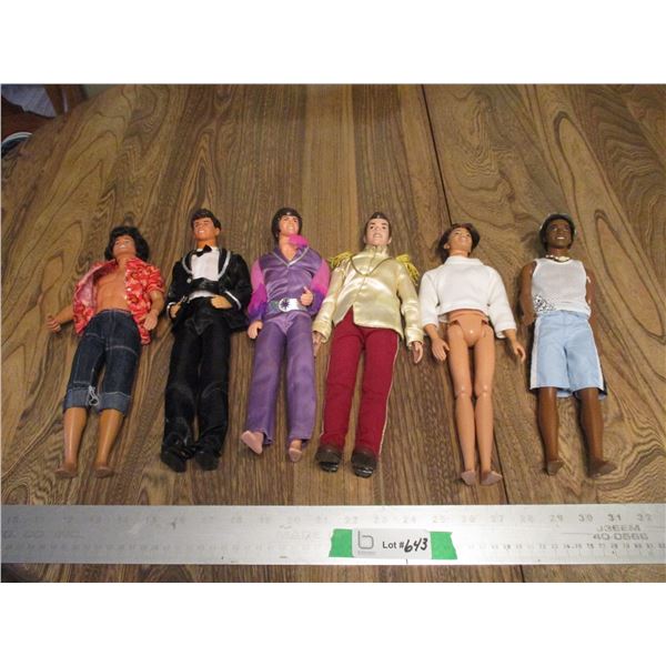 (6) Ken Dolls - (3) 1968 and other Years