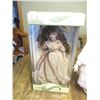 Image 2 : Porcelain Doll in Box 18" + Doll on Stand 24"