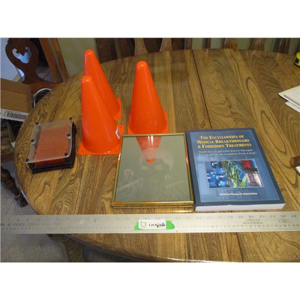 Elvis Etched Mirror 8 x 10, Medical Book, Plastic Pylons