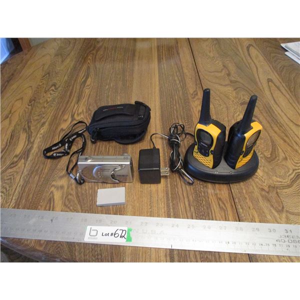 Minolta Camera w/ Case, Uniden 2-way Radios w/ Charger