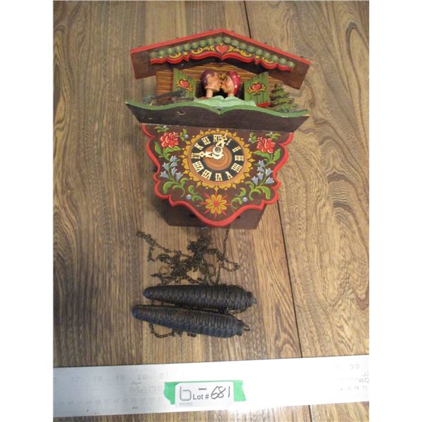 Kissing Cuckoo Clock w/ Wieghts - 10 