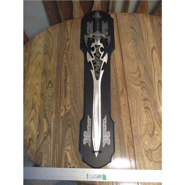 Decorative Long Sword on Wall Hanger - 36 