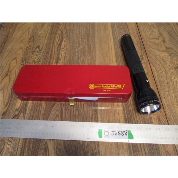 Outers Gunslick Rifle Kit (Incomplete) and Flashlight