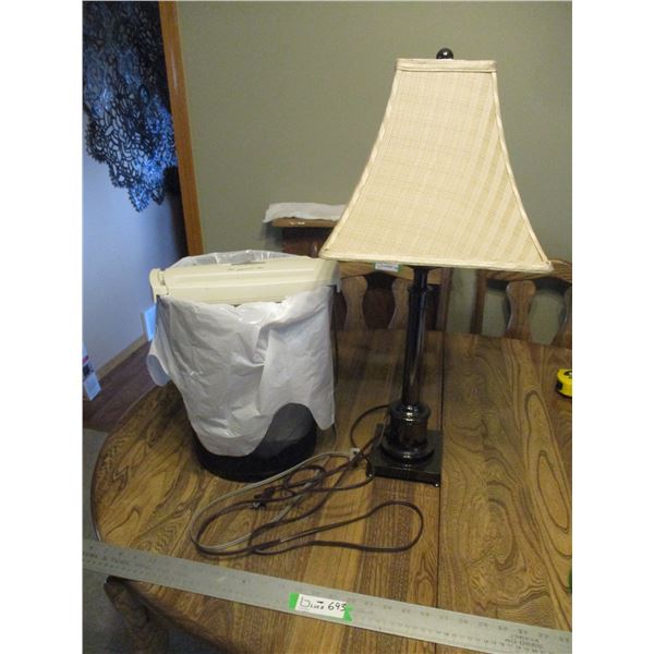 Shredmaster Paper Shredder and Table Lamp