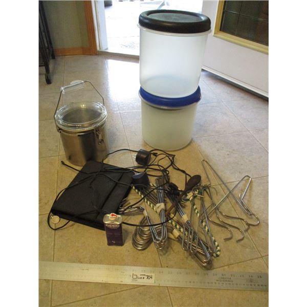 Storage Containers, Steel Hangers, Zippo Lighter Fuel