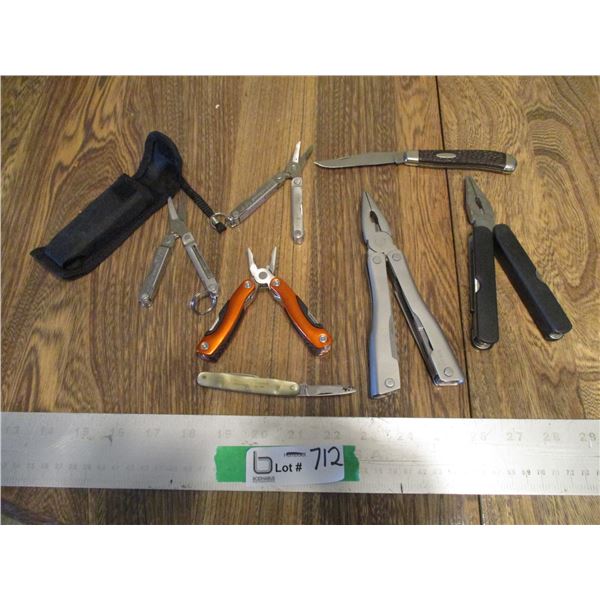(5) Multi-Tools, (2) Pocket Knives
