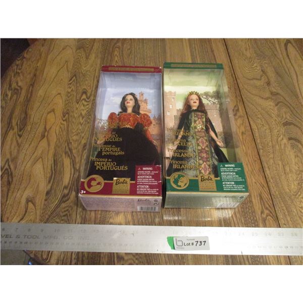 (2) Collector Edition Barbies in Boxes - Princesses of Ireland and Portuguese Empire