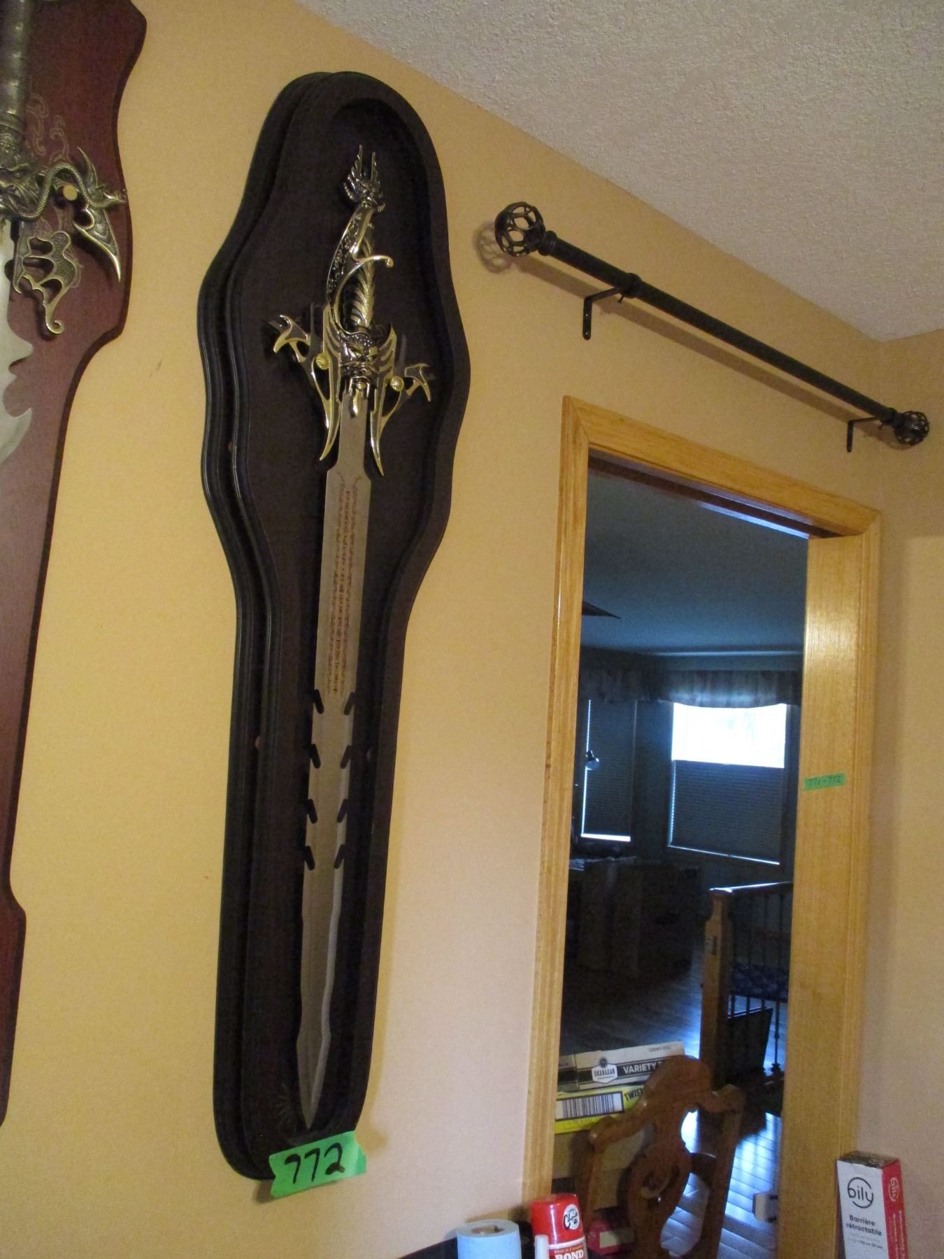 Sword Holder Small Fleur-de-lis Pistol Or Sword Wall Hanger