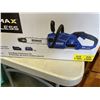 Image 2 : KOBALT CORDLESS ELECTRIC CHAINSAW BODY, AND CHARGER, NO BAR, NO CHAIN, NO BATTERY