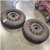 Image 1 : 2 GOODYEAR P155/80R13 NORDIC WIONTER TIRES ON 4 BOLT RIMS