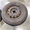 Image 2 : 2 GOODYEAR P155/80R13 NORDIC WIONTER TIRES ON 4 BOLT RIMS