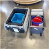 Image 1 : ASSORTED TOTES AND PLASTIC CONTAINERS