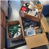 Image 1 : TWO BOXES OF TOOLS INCLUDING CLAMP METERS, EXTENSION CORD AND HAND TOOLS