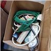Image 2 : TWO BOXES OF TOOLS INCLUDING CLAMP METERS, EXTENSION CORD AND HAND TOOLS