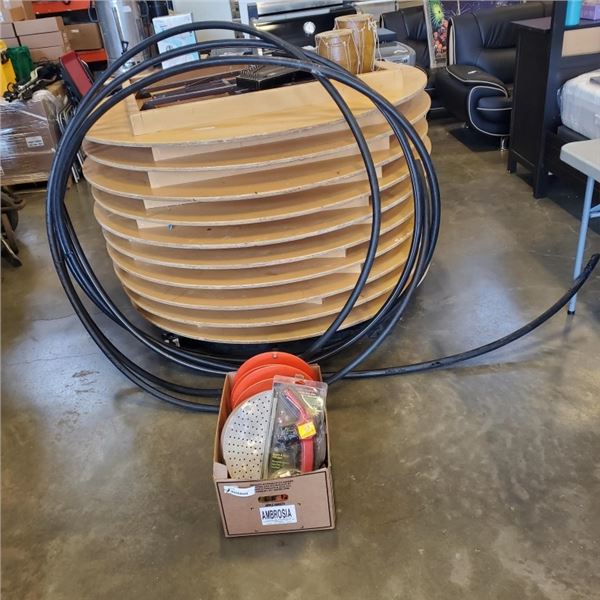 WATER TUBING, AND BOX WITH FLO AND GO PUMP ETC.