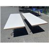 Image 2 : 3 WOOD SMOOTH TOP MARKET TABLES, 8FT X 32 INCH
