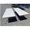 Image 2 : 2 WOOD SMOOTH TOP MARKET TABLES, 8FT X 32 INCH