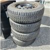 Image 1 : SET OF 4 FIRESTONE WINTERFORCE P215/70/R16 M+S TIRES ON 5 BOLT RIMS