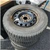 Image 2 : SET OF 4 FIRESTONE WINTERFORCE P215/70/R16 M+S TIRES ON 5 BOLT RIMS