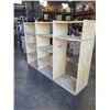 Image 2 : LARGE WOODEN SHOP SHELF, 97 INCH TALL X 66 INCH WIDE, 24 INCH DEEP