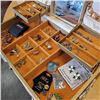 Image 2 : LARGE JEWELLERY BOX W/ CONTENTS
