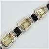 Image 2 : STERLING SILVER  NATURAL LEMON QUARTZ (29CT) BRACELET WITH NATURAL SMOKY QUARTZ (15CT), W/A $1575.00