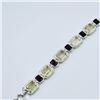 Image 3 : STERLING SILVER  NATURAL LEMON QUARTZ (29CT) BRACELET WITH NATURAL SMOKY QUARTZ (15CT), W/A $1575.00